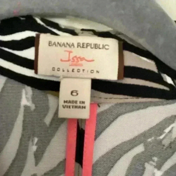 Banana Republic Issa collection Zebra Print Bow& Tie Mini Silhouette Dress Sz 6 - Picture 5 of 10